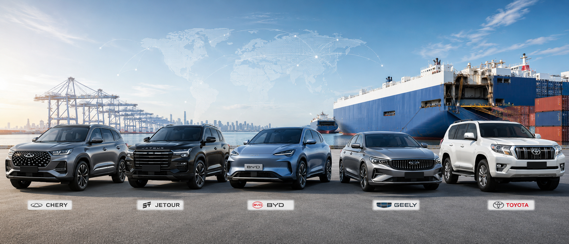Japanese used cars, Chinese SUVs, EVs and commercial vehicles available for export by N2K
